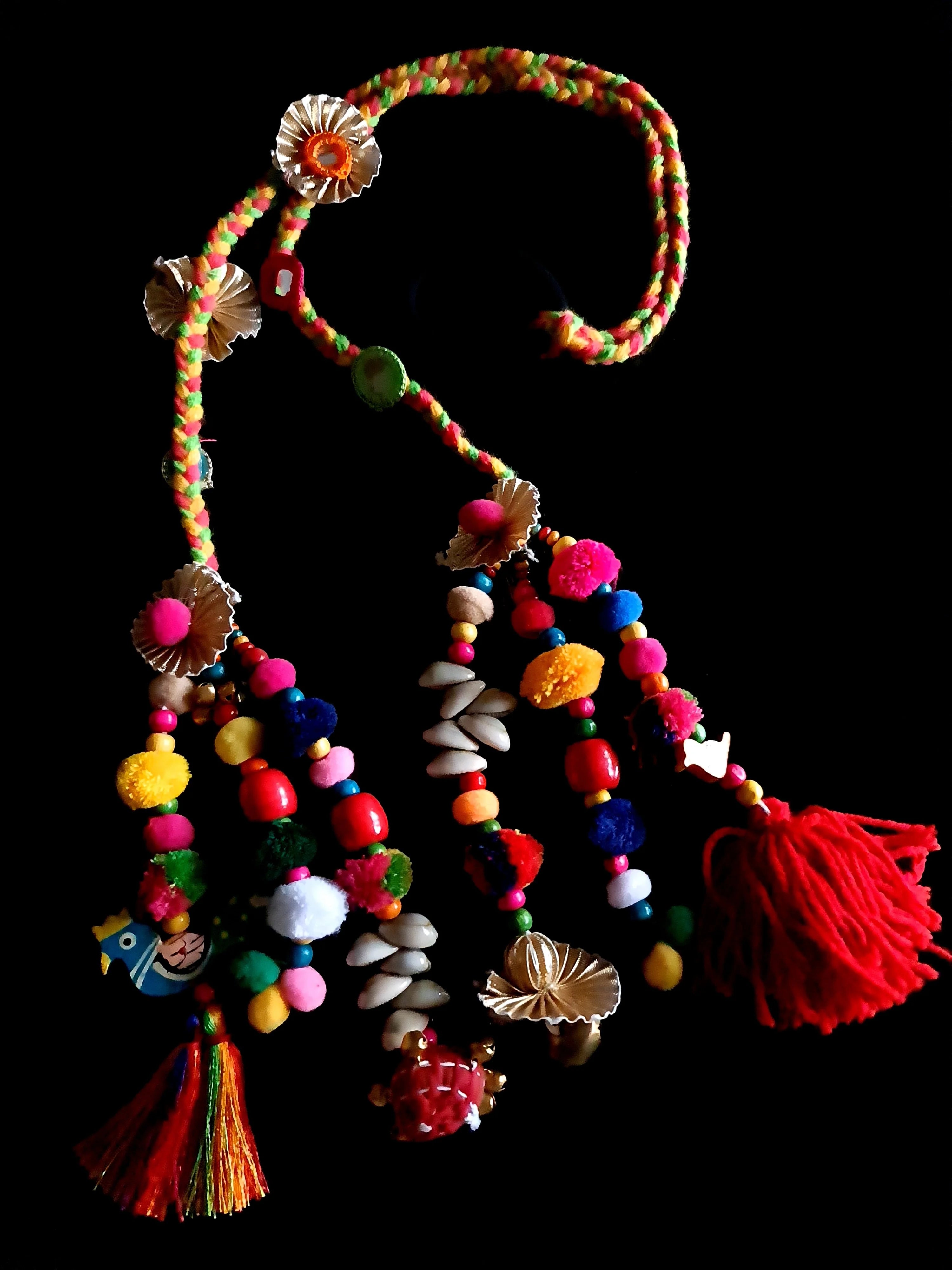 Vibrant Boho Handcrafted Punjabi Paranda/Parandi - Hair Accessory/Braid Tassels