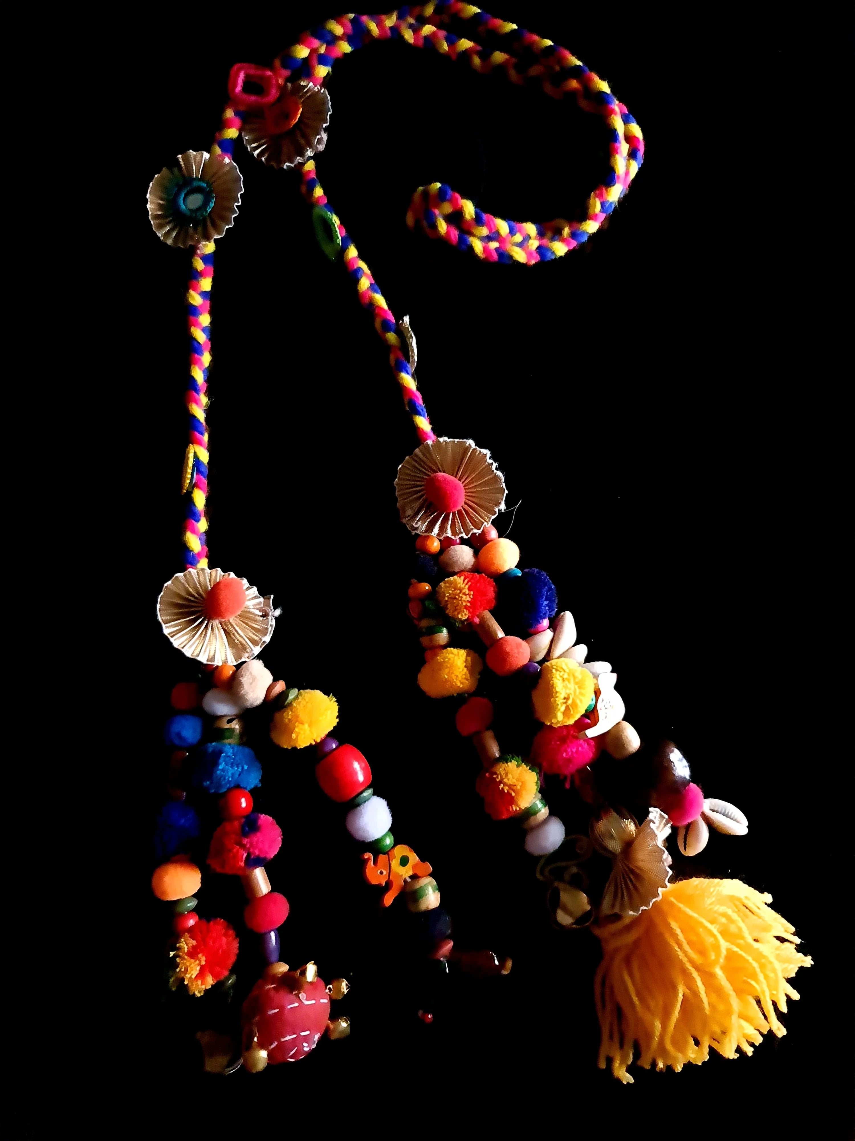 Vibrant Boho Handcrafted Punjabi Paranda/Parandi - Hair Accessory/Braid Tassels