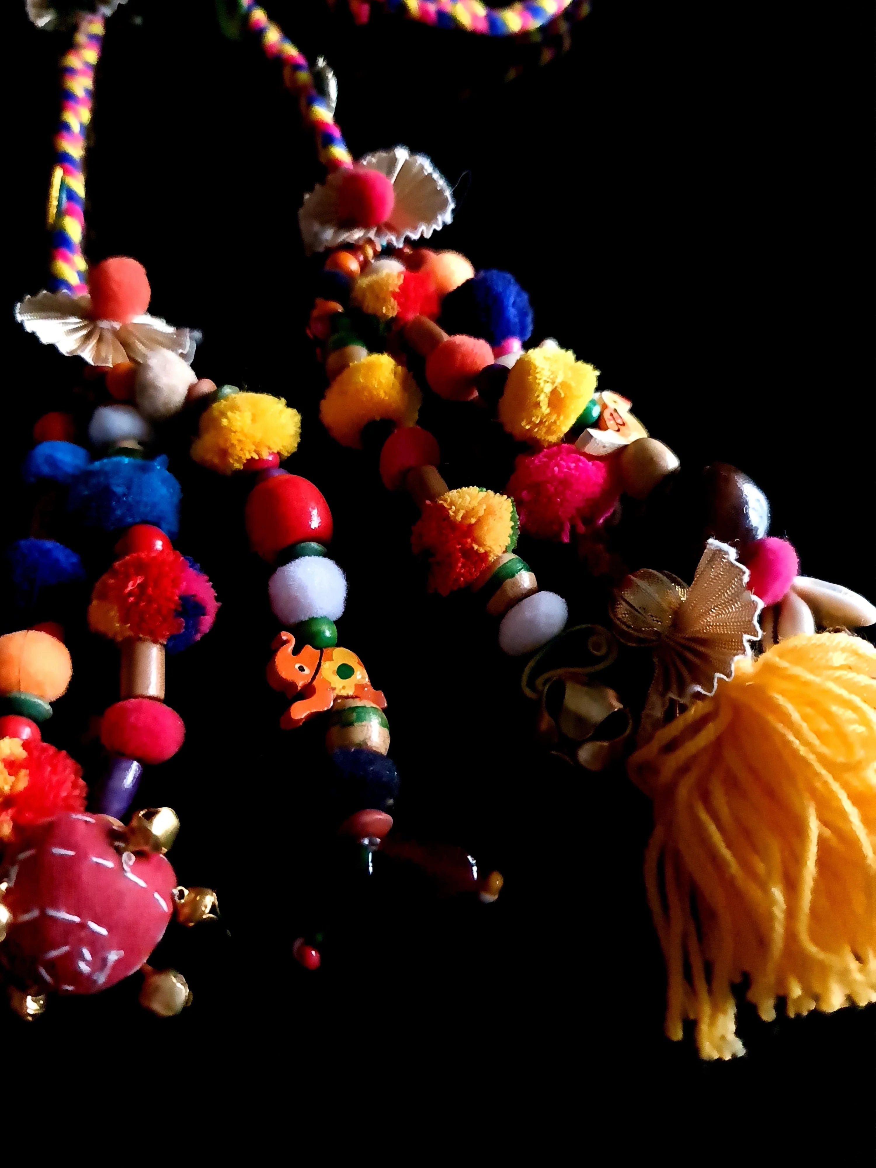 Vibrant Boho Handcrafted Punjabi Paranda/Parandi - Hair Accessory/Braid Tassels