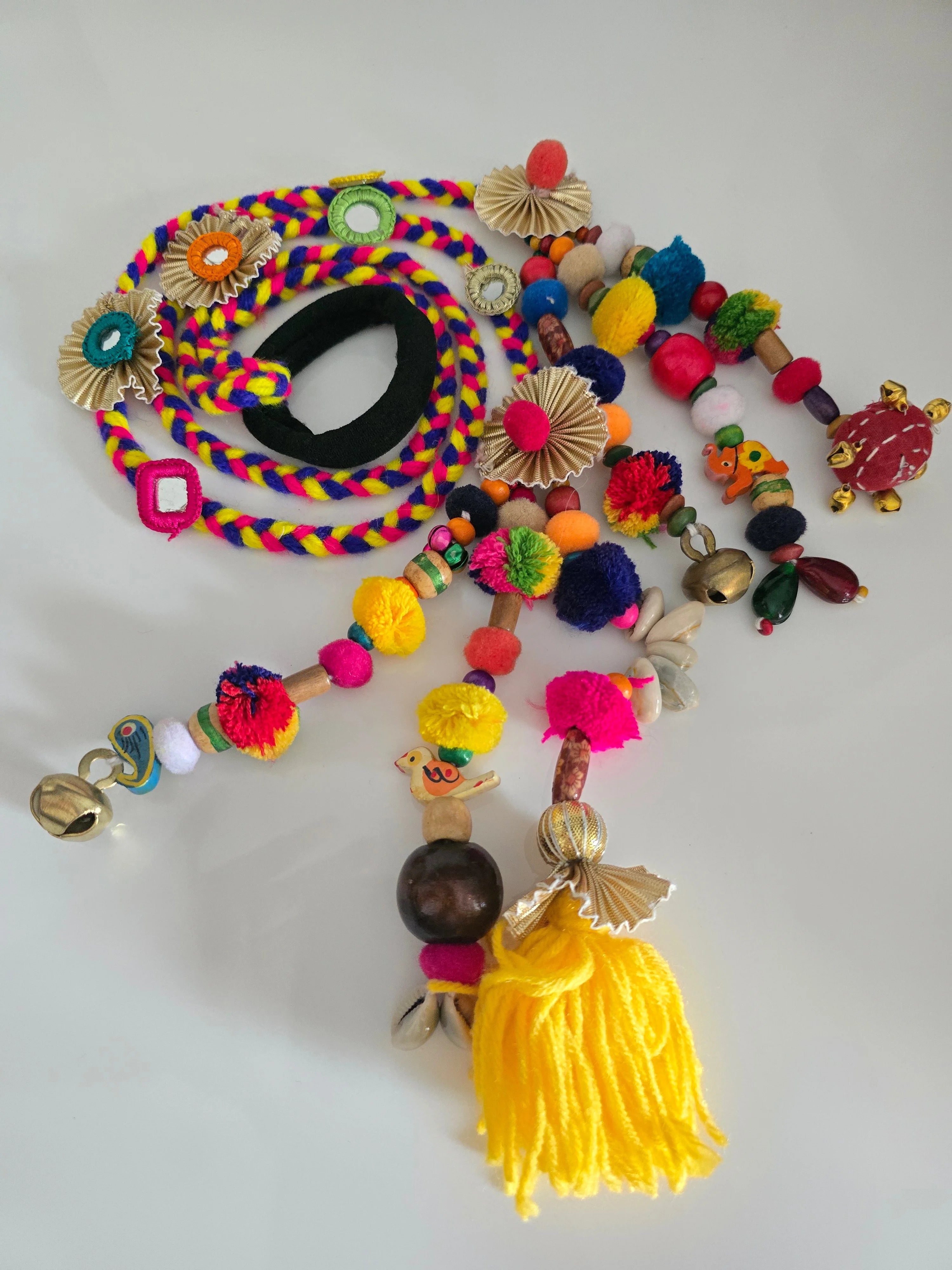 Vibrant Boho Handcrafted Punjabi Paranda/Parandi - Hair Accessory/Braid Tassels