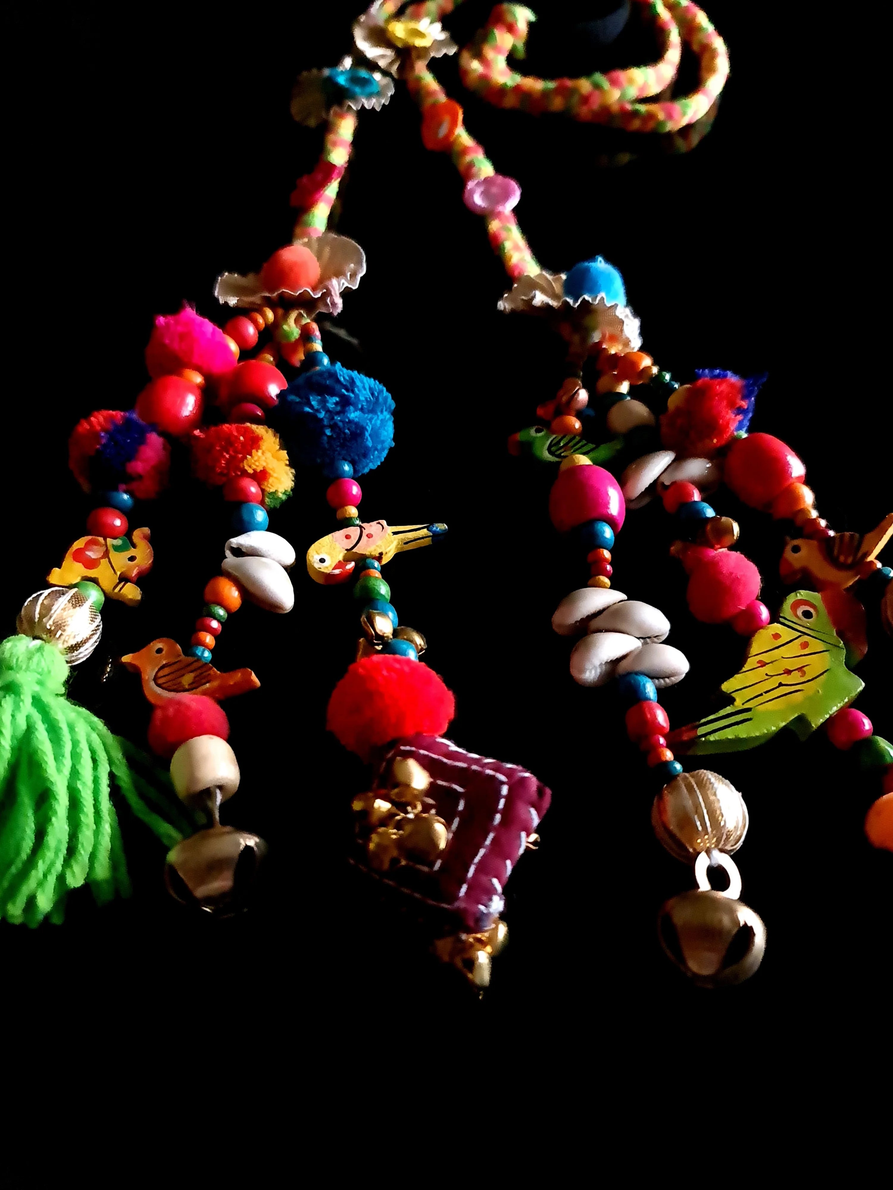 Vibrant Boho Handcrafted Punjabi Paranda/Parandi - Hair Accessory/Braid Tassels