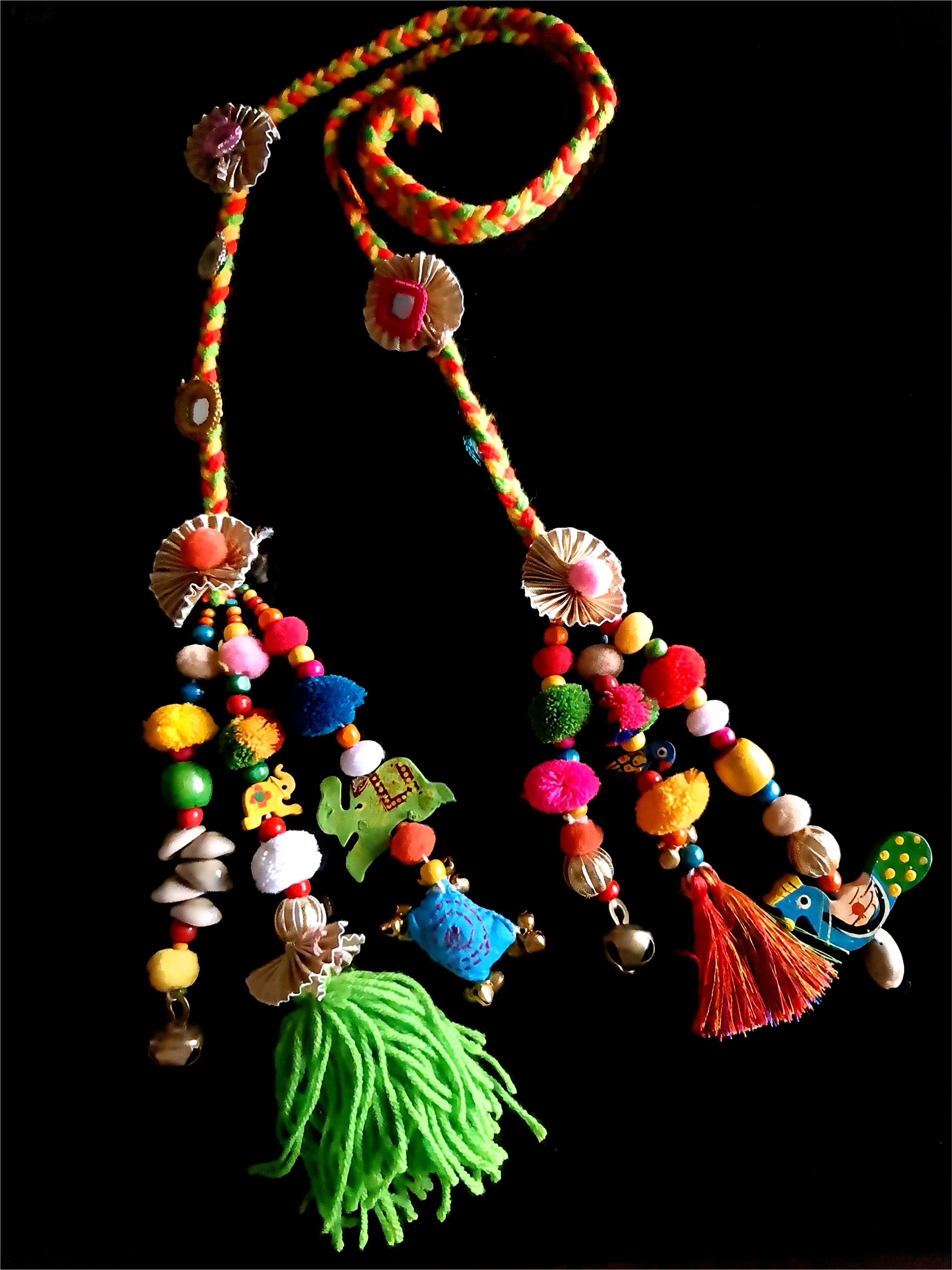Vibrant Boho Handcrafted Punjabi Paranda/Parandi - Hair Accessory/Braid Tassels