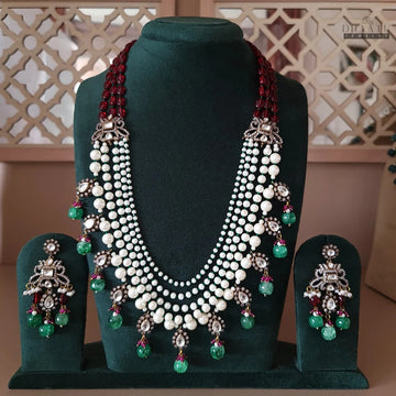 Dhaatu Layered Pearl & Gemstone Jewelry Set
