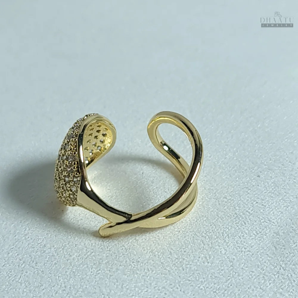 Dhaatu Unique Dome Pavé Crystal Ring