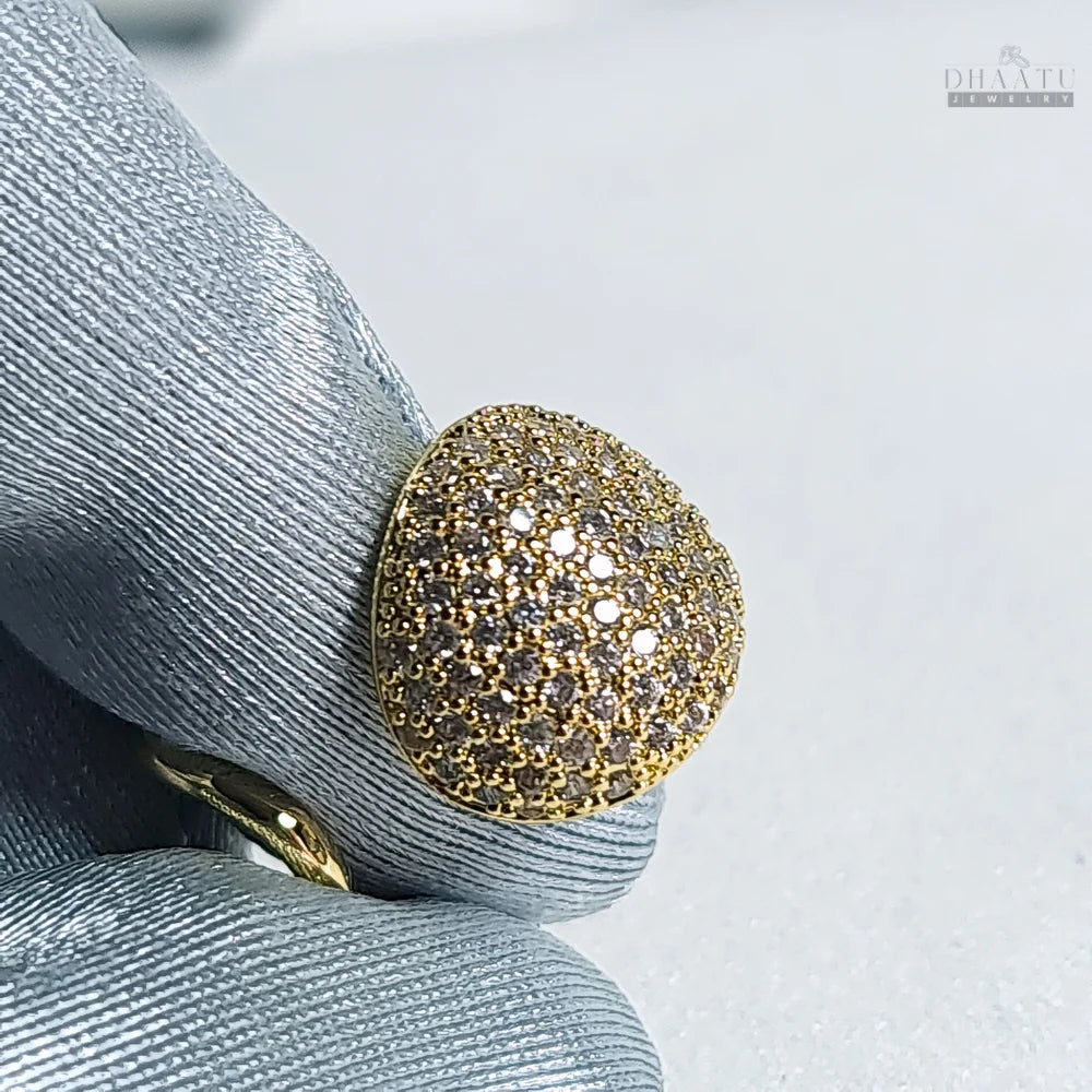 Dhaatu Unique Dome Pavé Crystal Ring