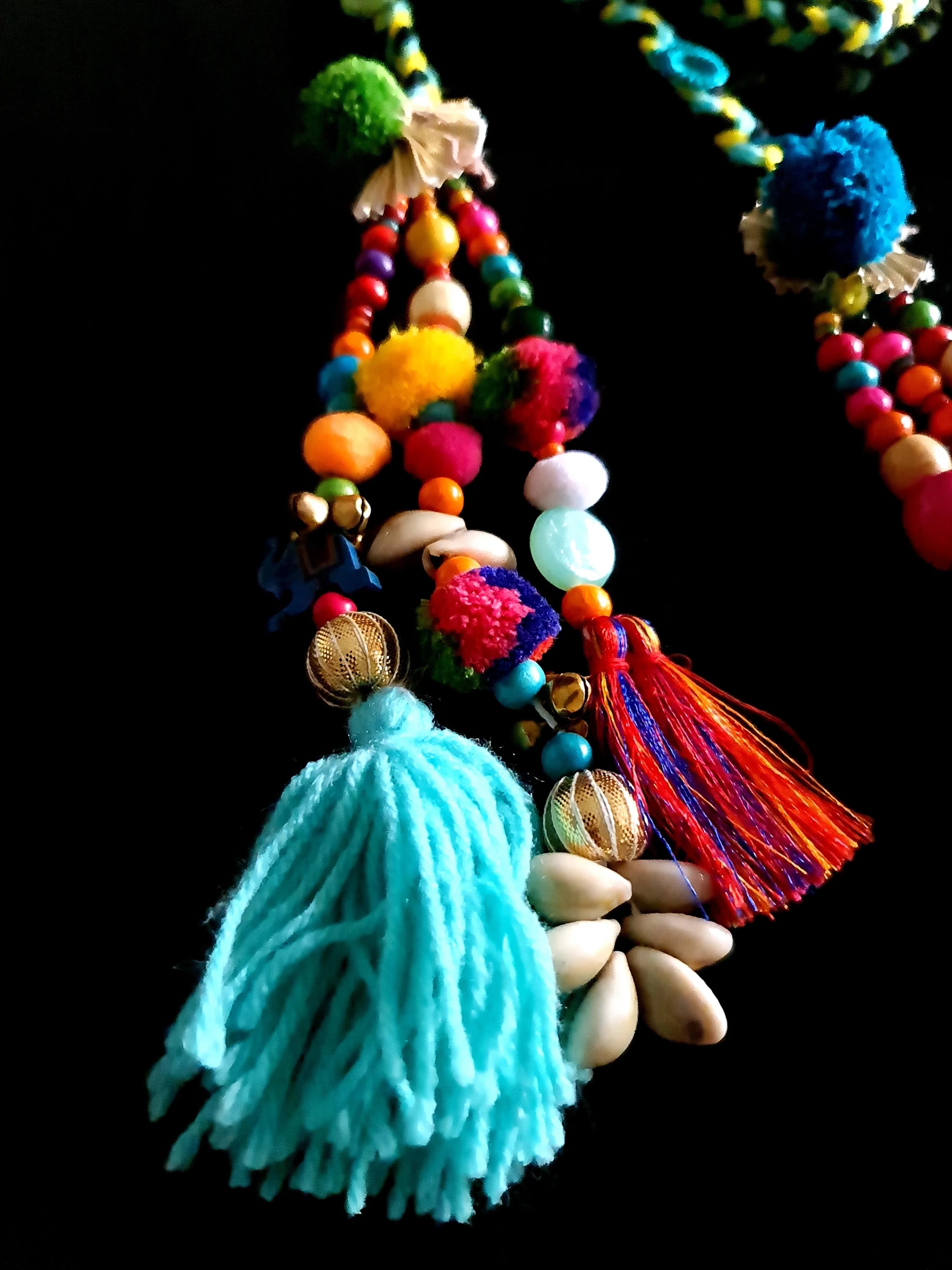 Vibrant Boho Handcrafted Punjabi Paranda/Parandi - Hair Accessory/Braid Tassels