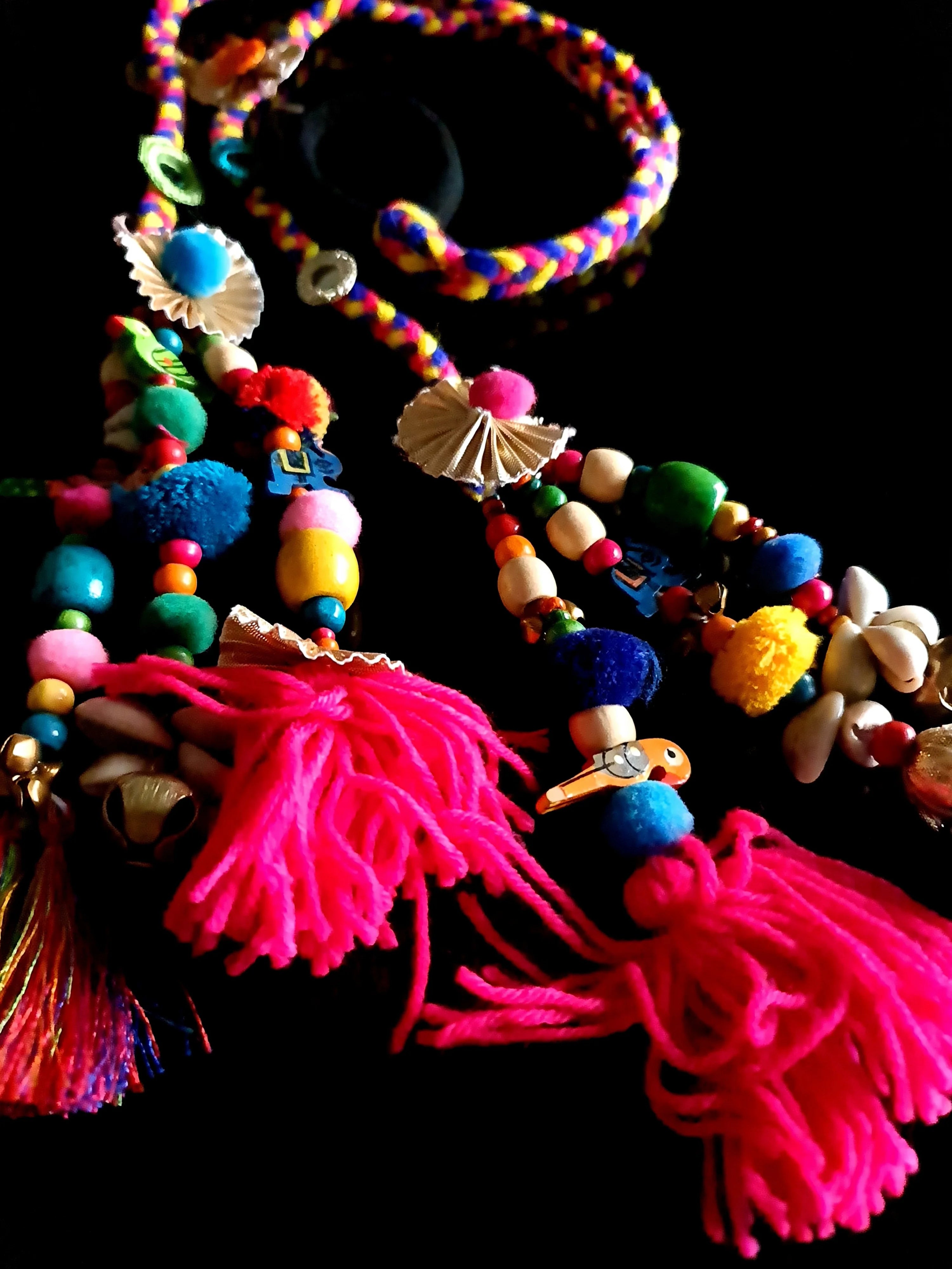 Vibrant Boho Handcrafted Punjabi Paranda/Parandi - Hair Accessory/Braid Tassels