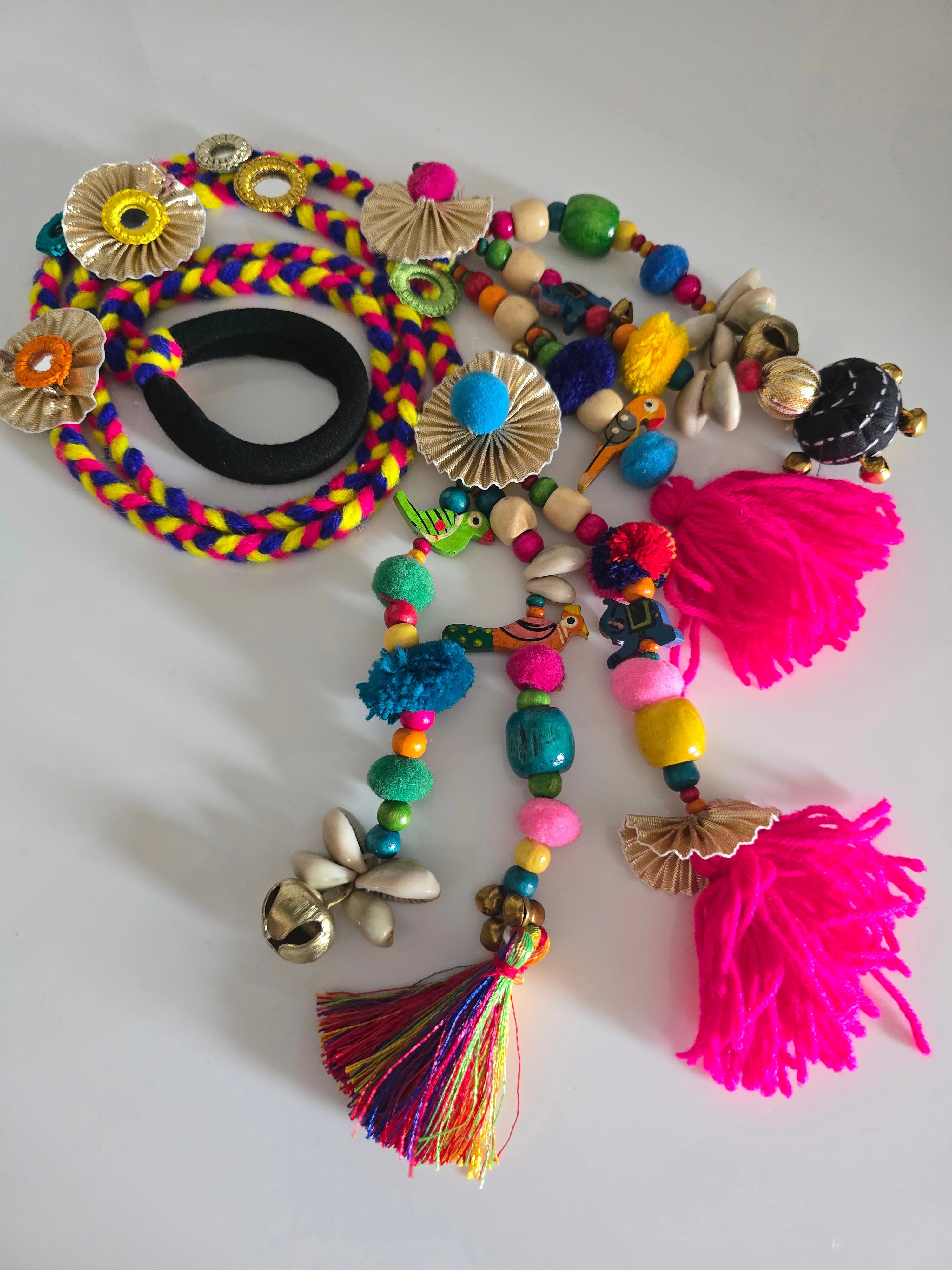 Vibrant Boho Handcrafted Punjabi Paranda/Parandi - Hair Accessory/Braid Tassels