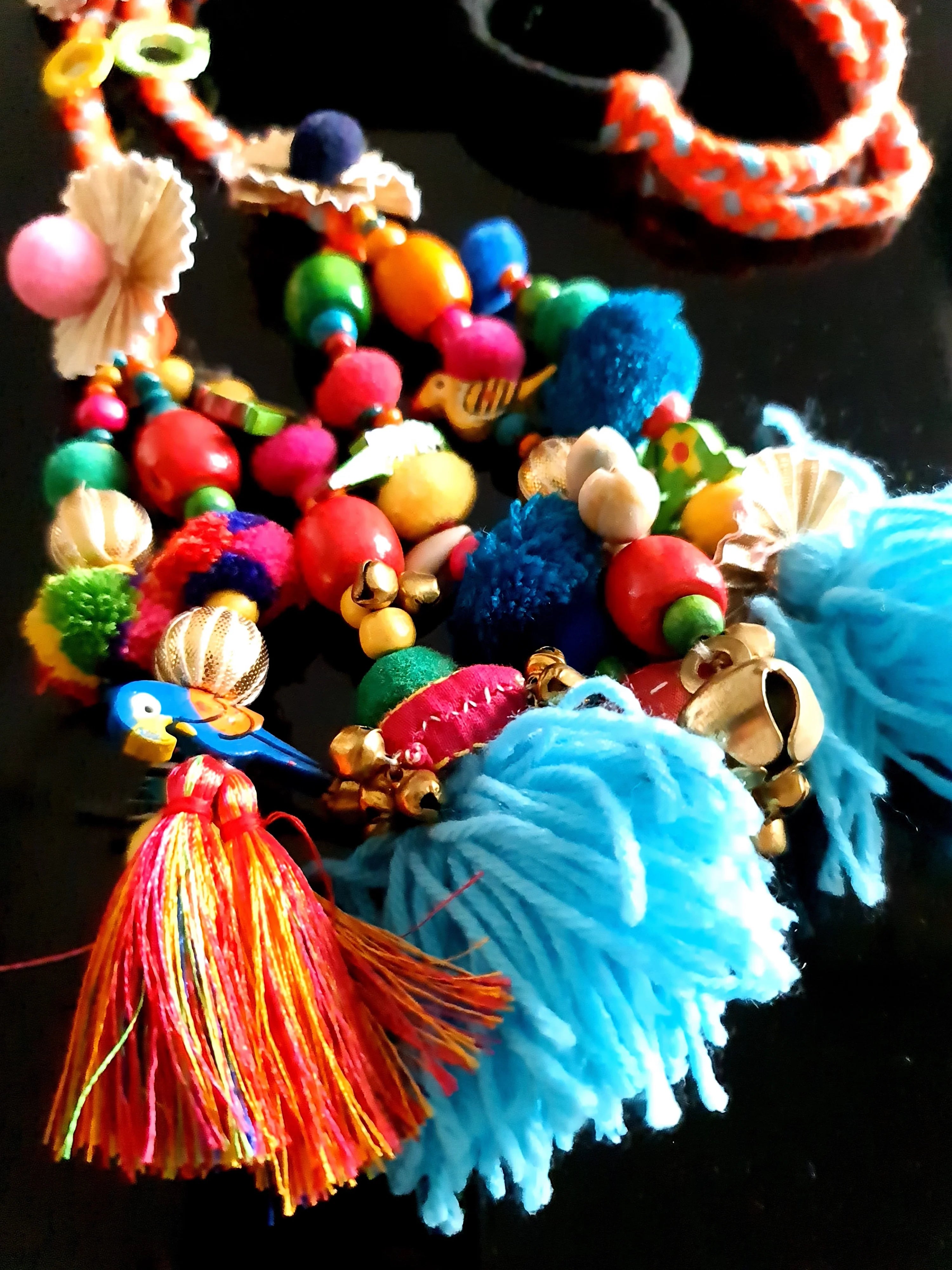 Vibrant Boho Handcrafted Punjabi Paranda/Parandi - Hair Accessory/Braid Tassels