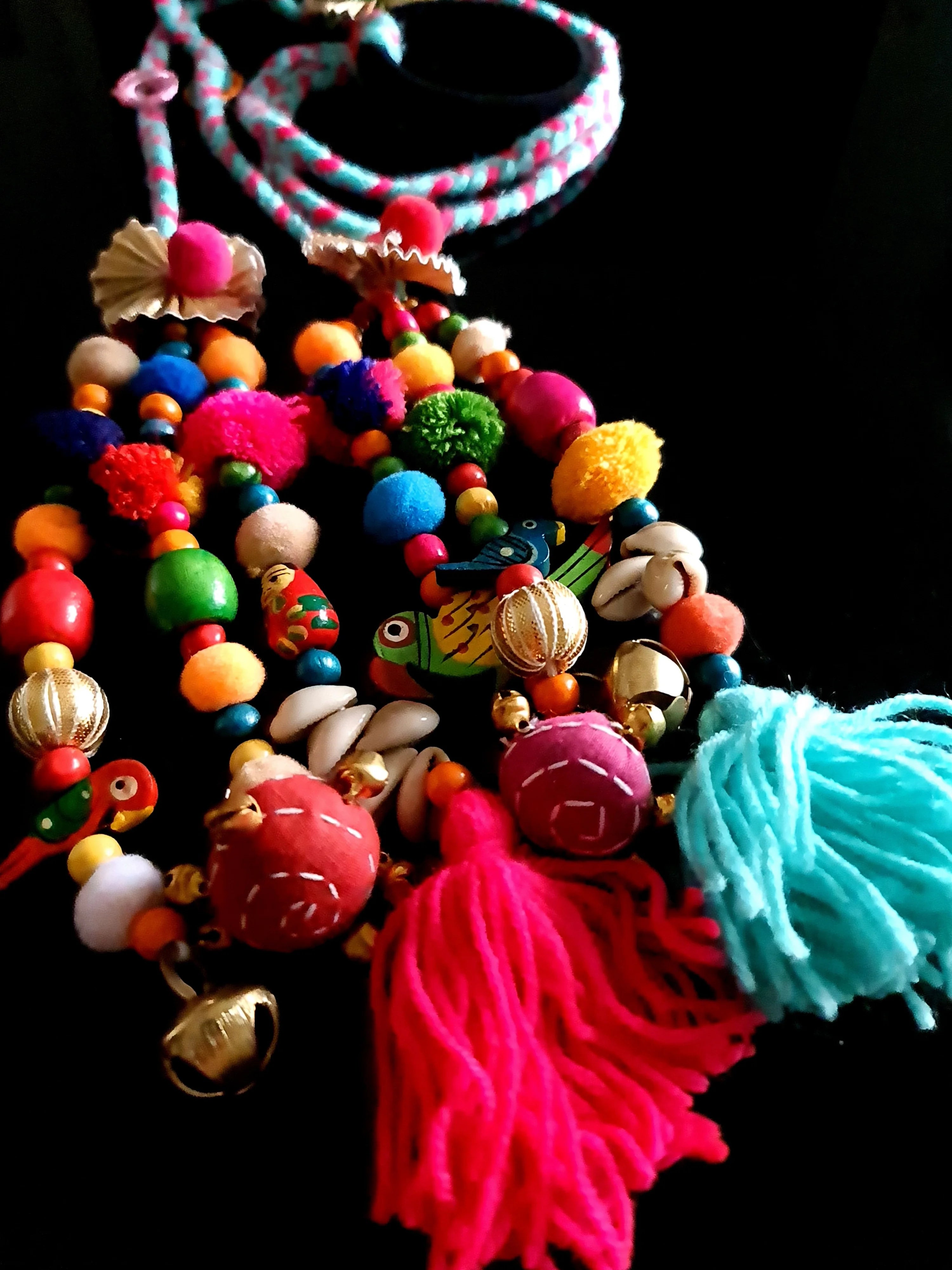 Vibrant Boho Handcrafted Punjabi Paranda/Parandi - Hair Accessory/Braid Tassels