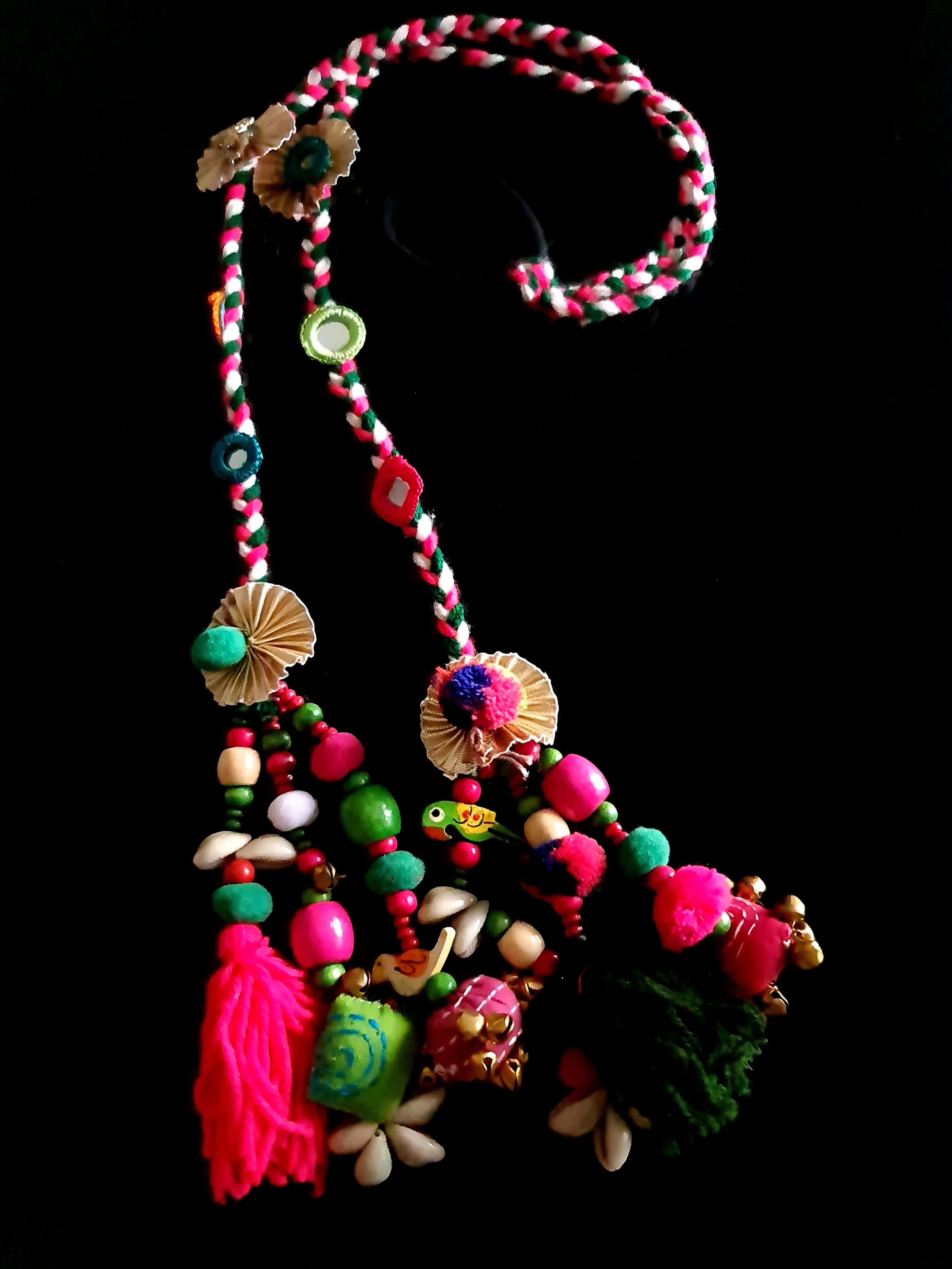 Vibrant Boho Handcrafted Punjabi Paranda/Parandi - Hair Accessory/Braid Tassels