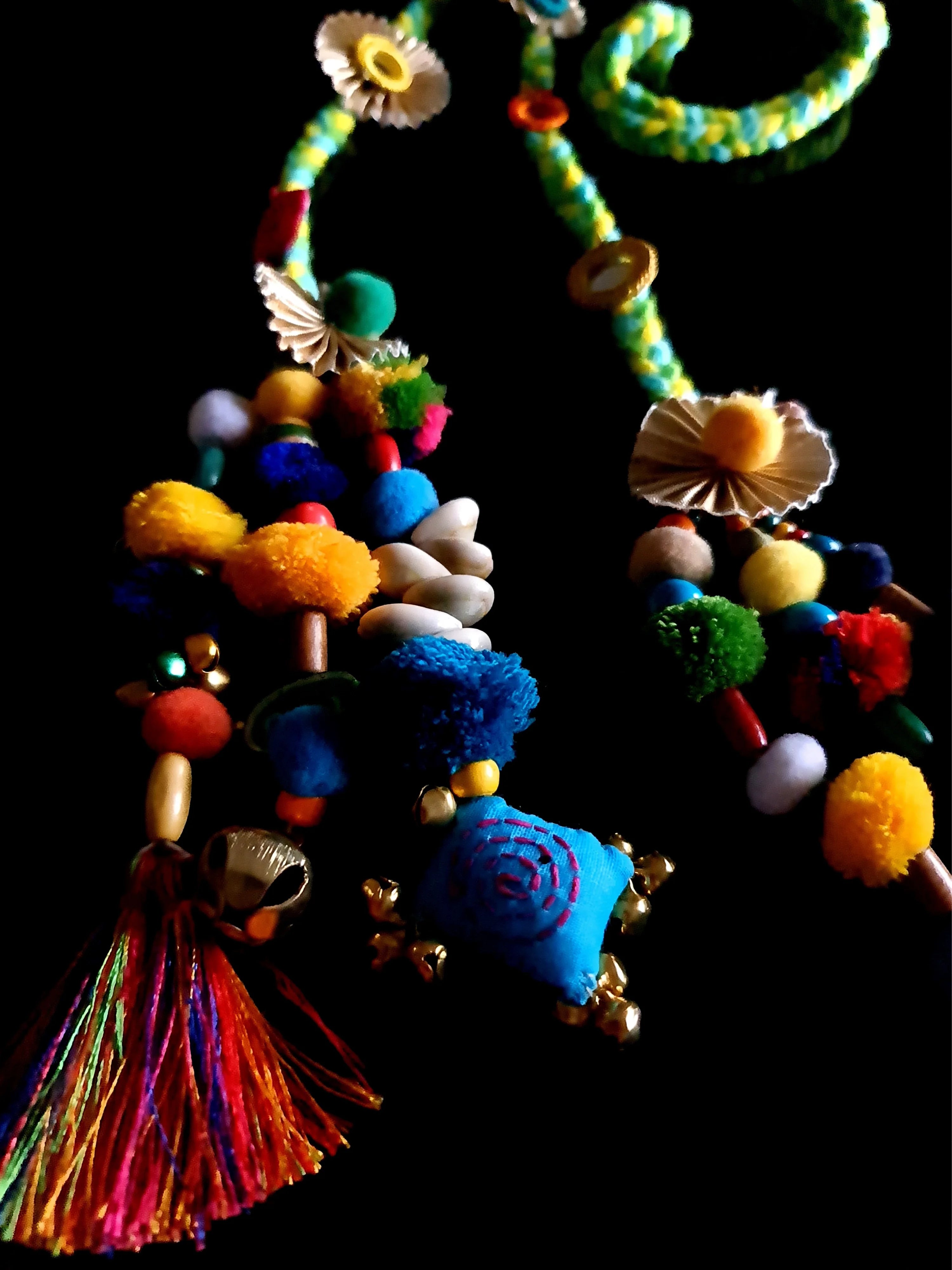 Vibrant Boho Handcrafted Punjabi Paranda/Parandi - Hair Accessory/Braid Tassels