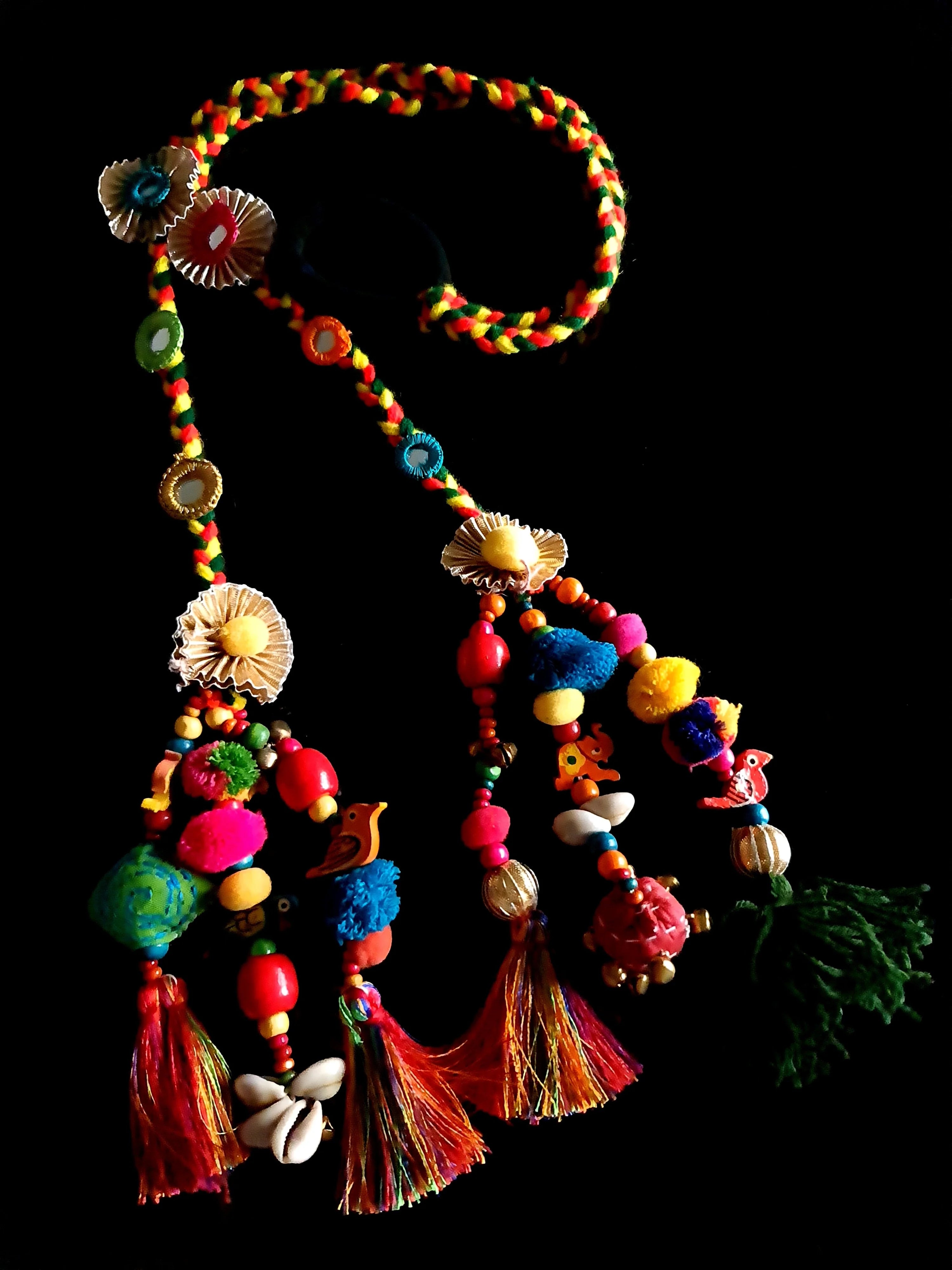 Vibrant Boho Handcrafted Punjabi Paranda/Parandi - Hair Accessory/Braid Tassels