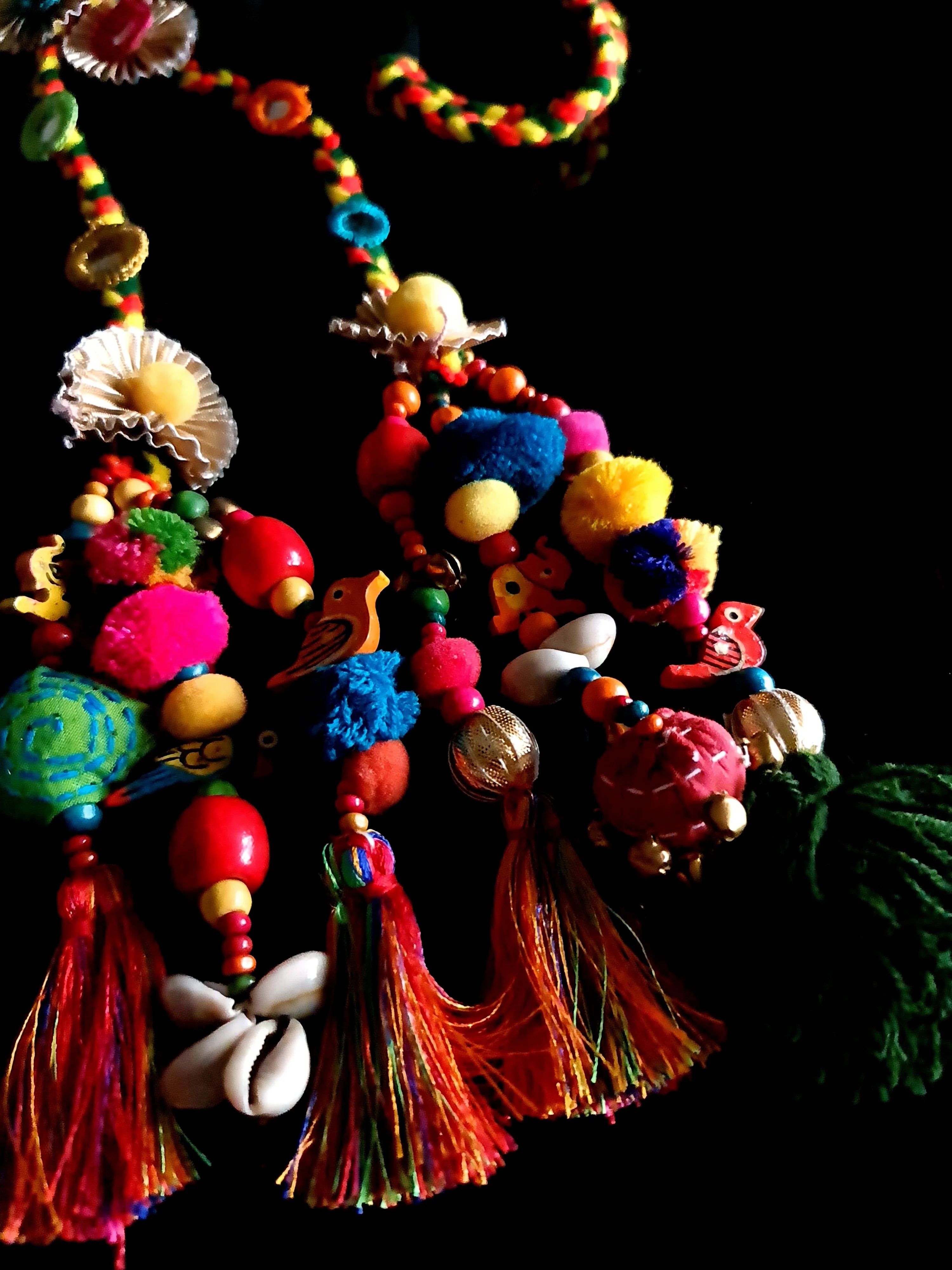 Vibrant Boho Handcrafted Punjabi Paranda/Parandi - Hair Accessory/Braid Tassels