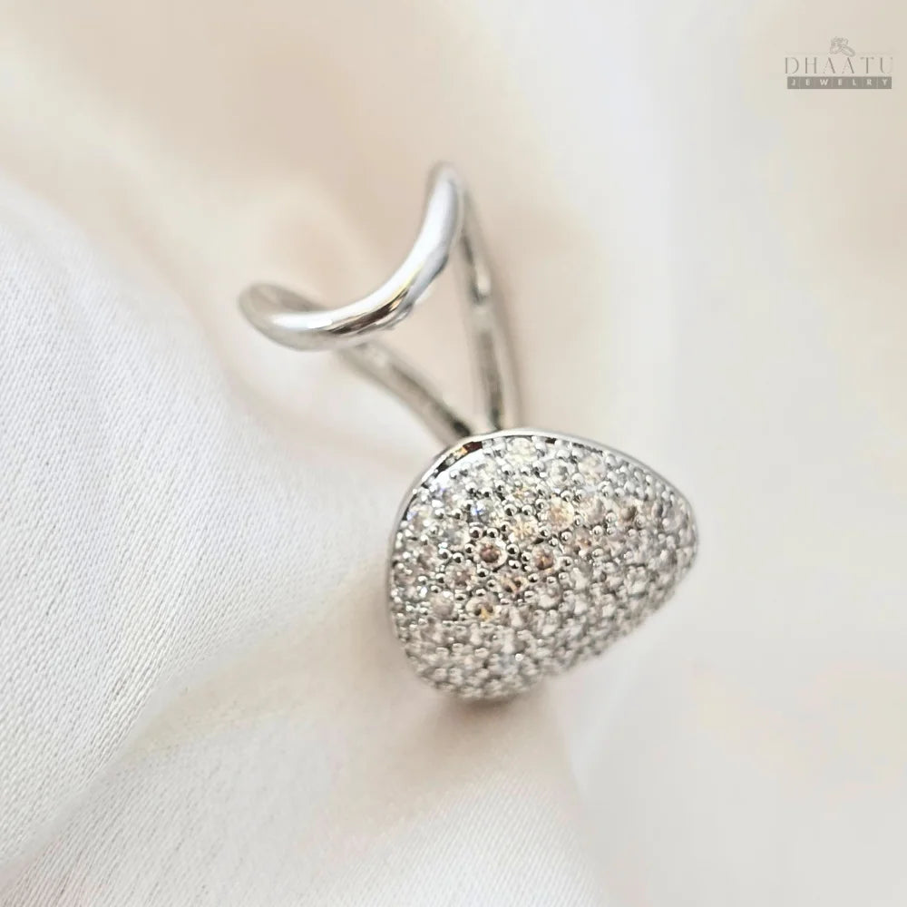 Dhaatu Unique Dome Pavé Crystal Ring