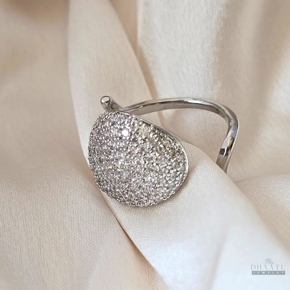 Dhaatu Unique Dome Pavé Crystal Ring