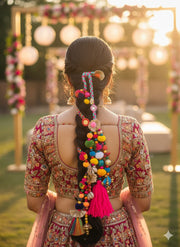 Vibrant Boho Handcrafted Punjabi Paranda/Parandi - Hair Accessory/Braid Tassels