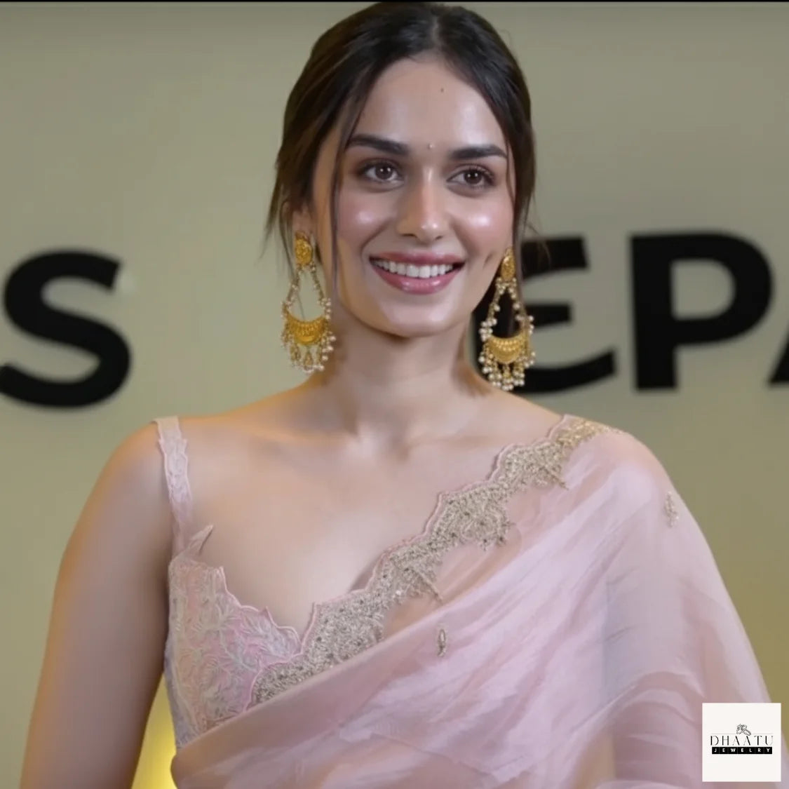 Antique Gold Plated Chandbali Earrings with Pearl Drops | Traditional Indian Style Jewelry