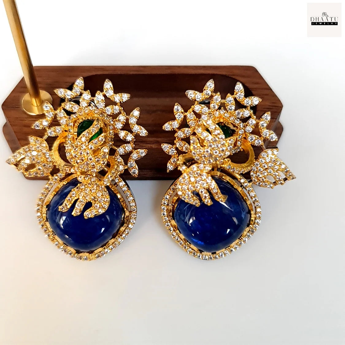 Rivaayat Collection CZ & Gemstone Statement Stud Earrings