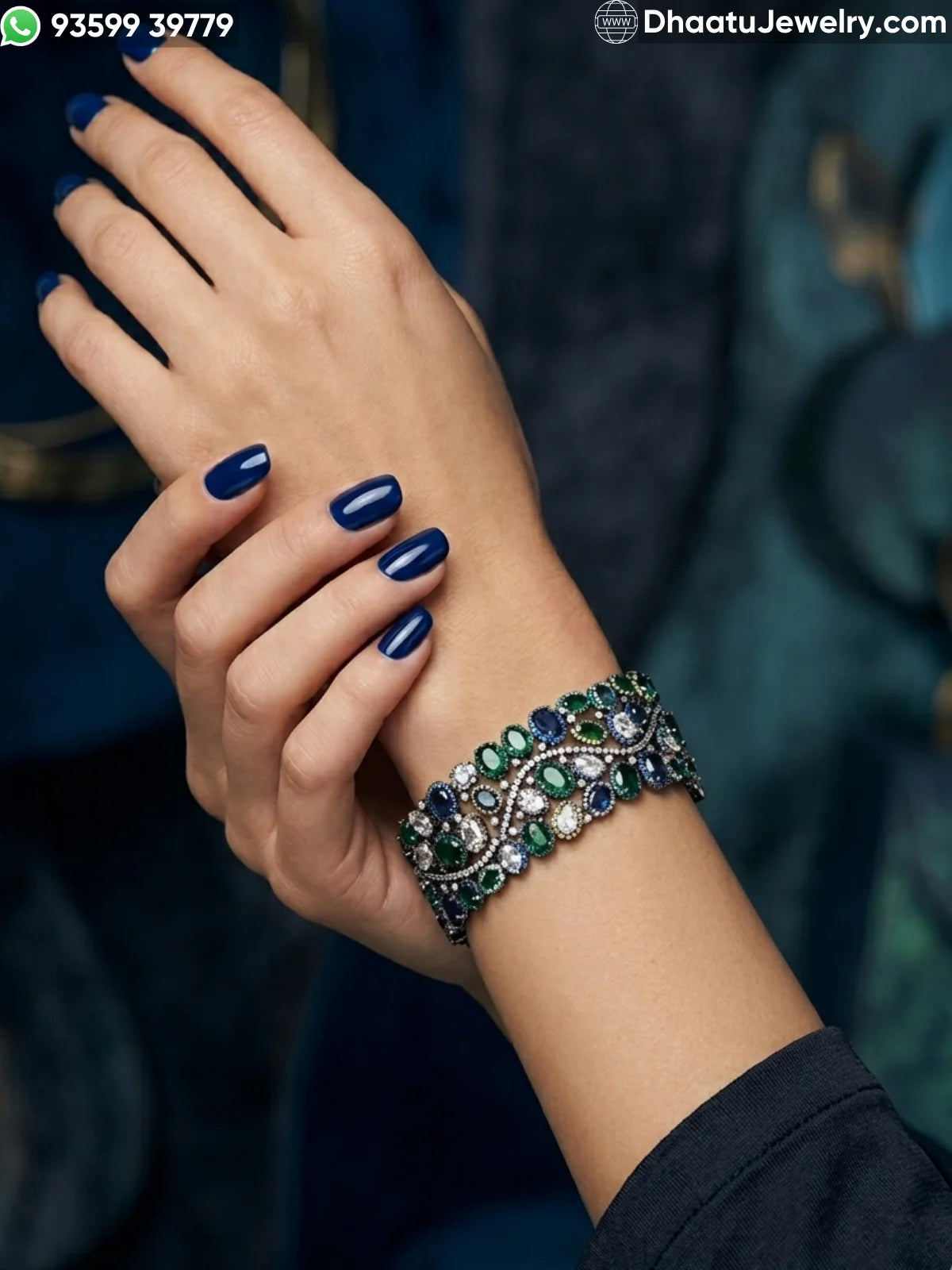 Multicolor Crystal Oval-Cut Statement Bracelet - 18cm to 21cm Extendable - Available in Pastel Pink, Emerald Green, Sapphire Blue, and Rainbow Mix