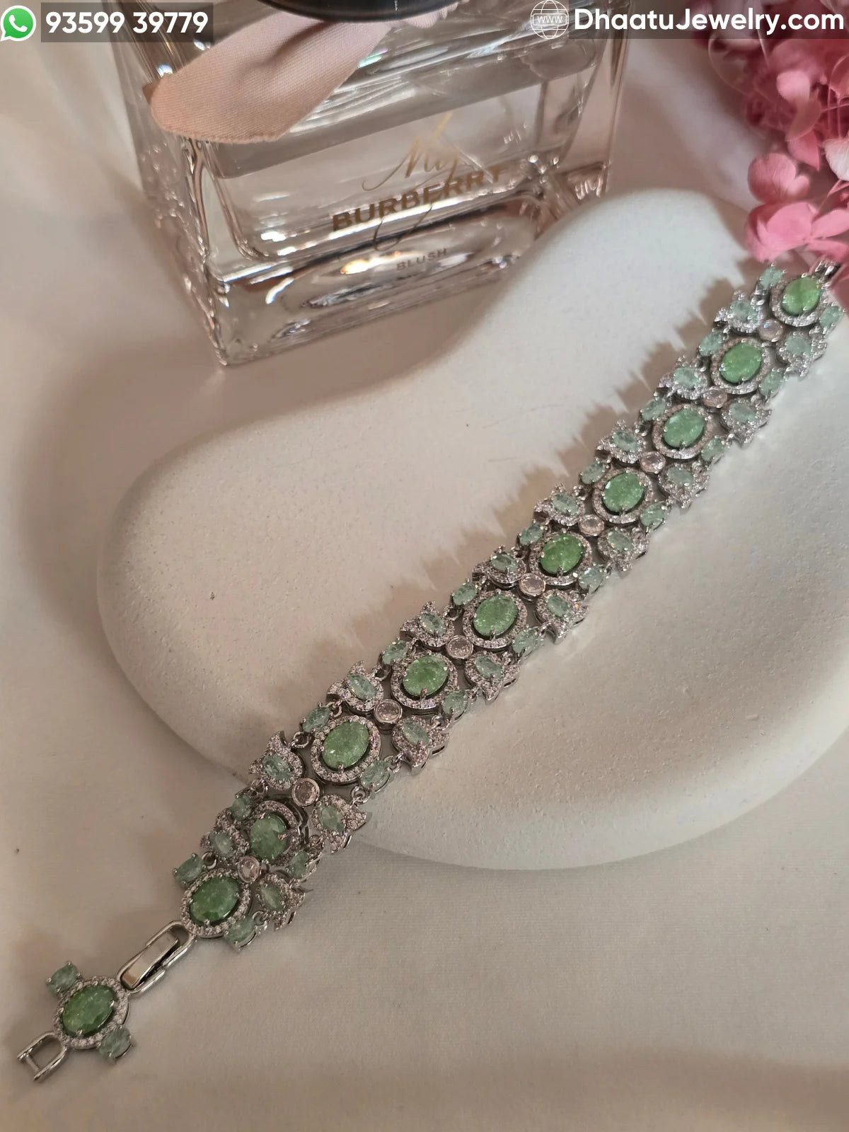 Victorian-Style Multi-Stone AD/CZ Statement Bracelet - Adjustable 18cm to 21cm - 4 Color Variants