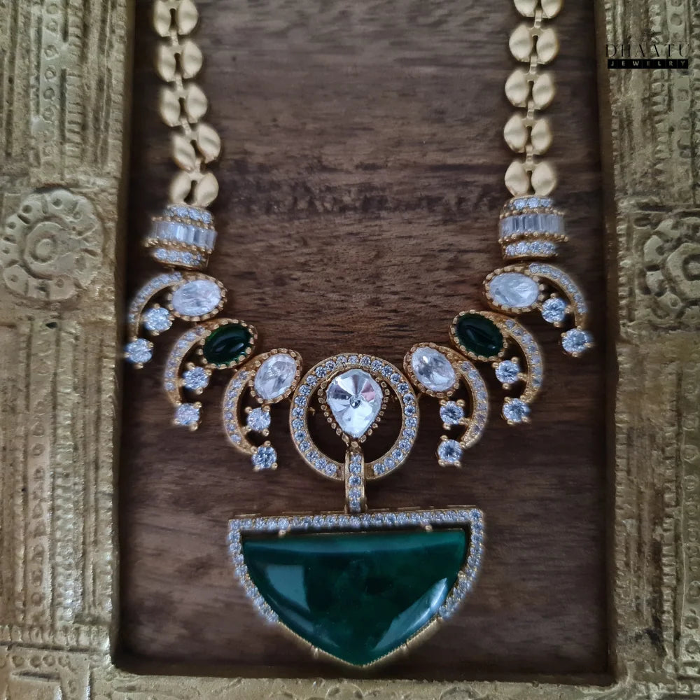 Elegant Gold-Tone Statement Jewelry Set with Accents