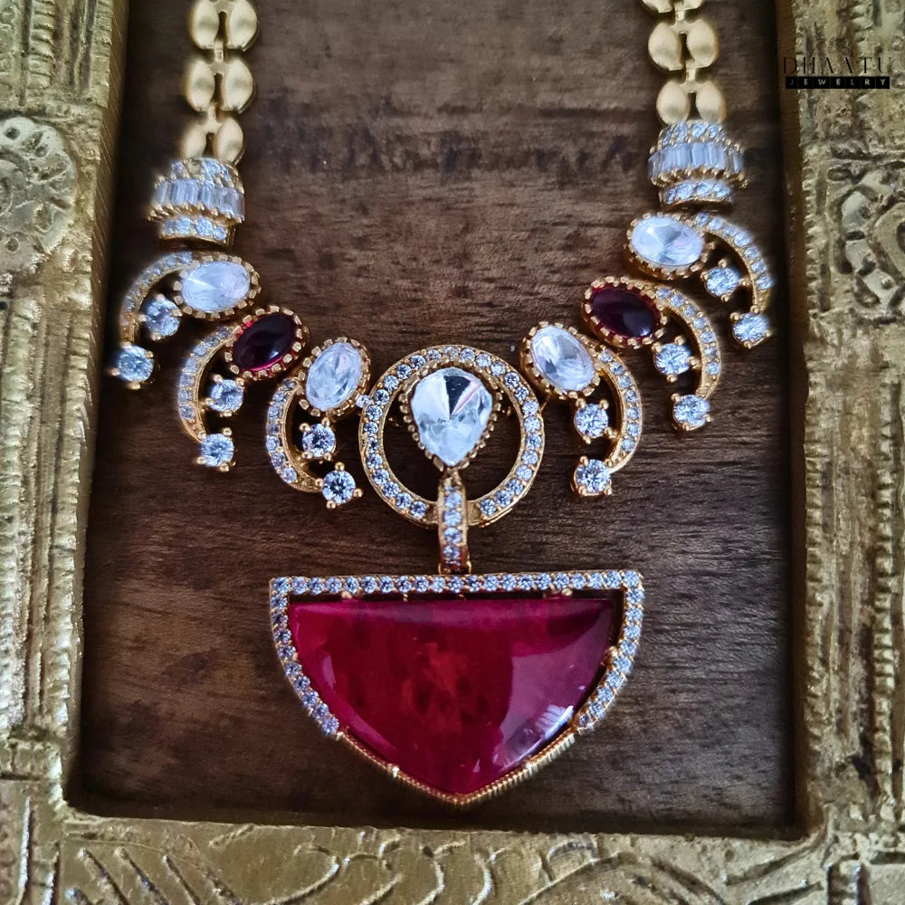 Elegant Gold-Tone Statement Jewelry Set with Accents