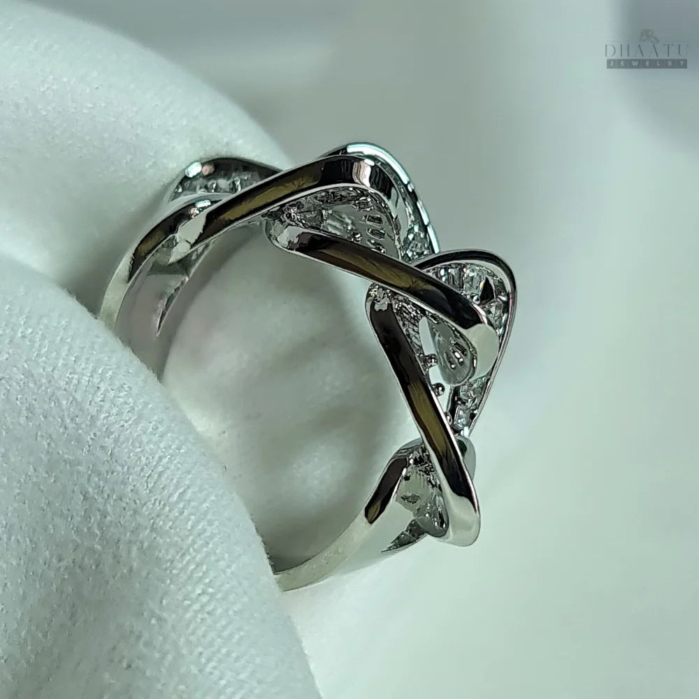 Dhaatu Interlocking Crystal Fashion Ring