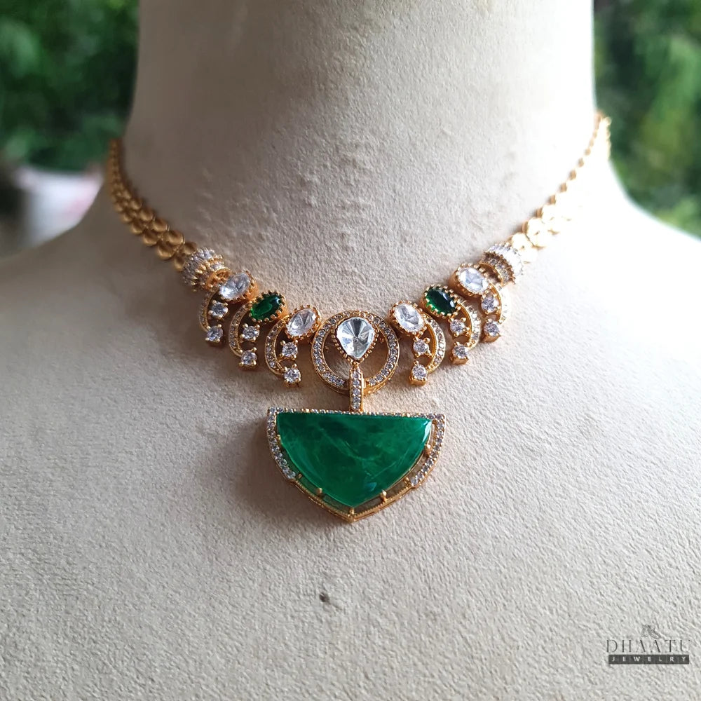 Elegant Gold-Tone Statement Jewelry Set with Accents