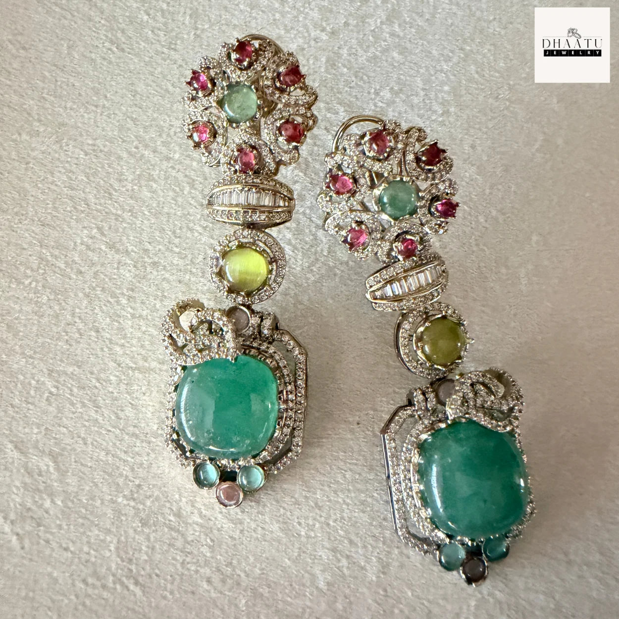 Rivaayat Collection - Victorian Antique Choker Set with Multi-Color Doublet Stones & Matching Earrings