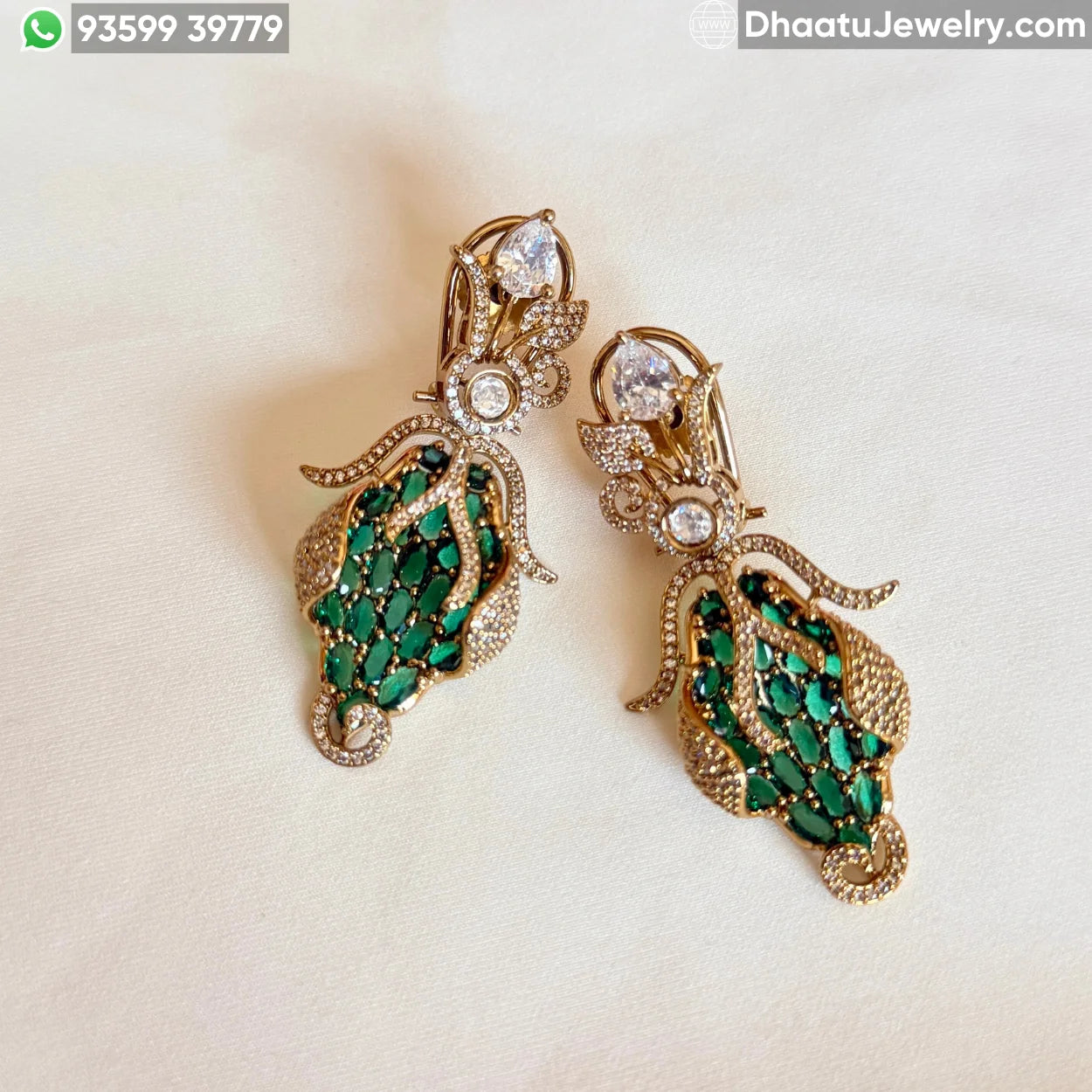 Floral Fusion Choker Set with Ruby & Emerald Stones - Victorian Style Nakshi Jewelry
