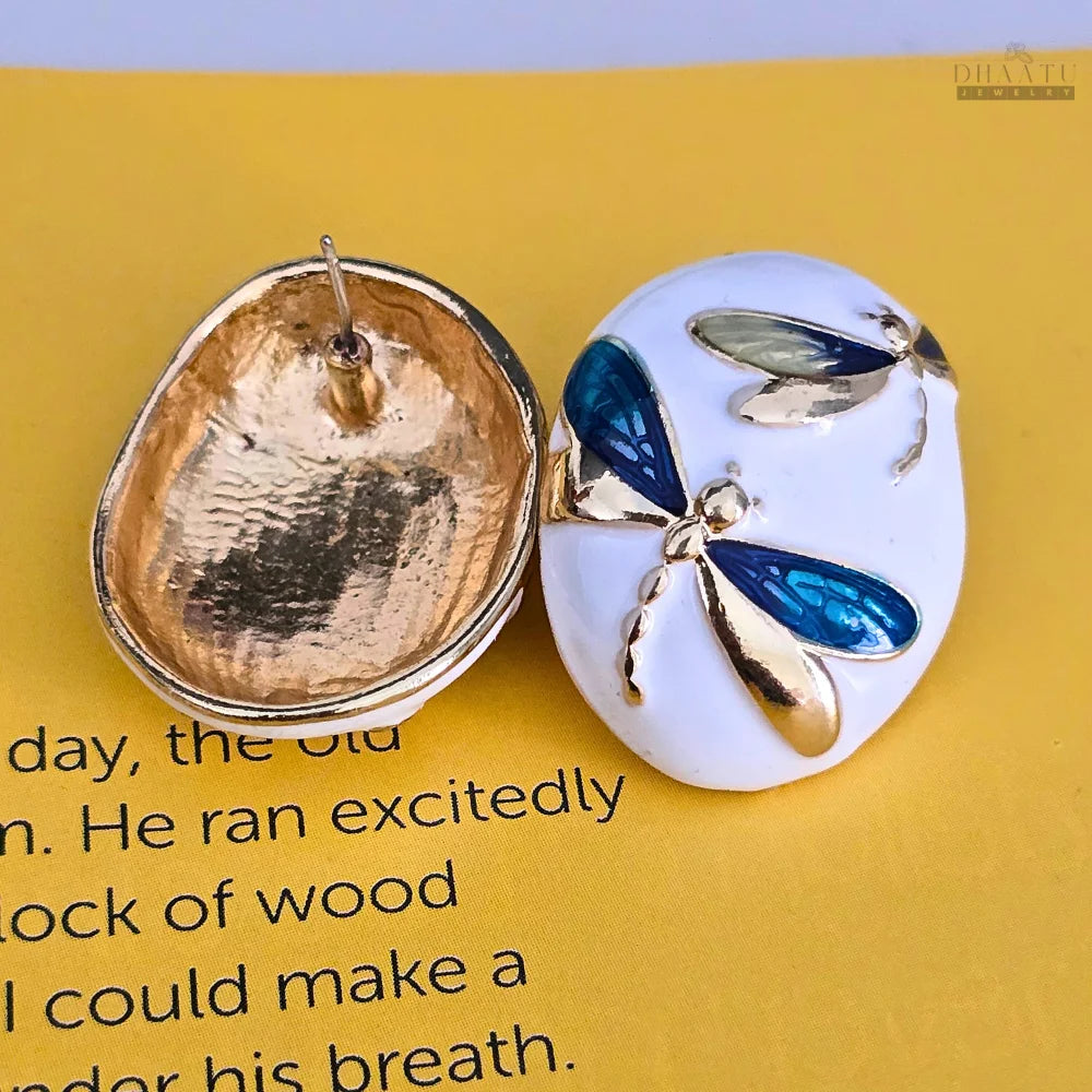 Dhaatu "Dragonfly Dreams" Enamel Studs