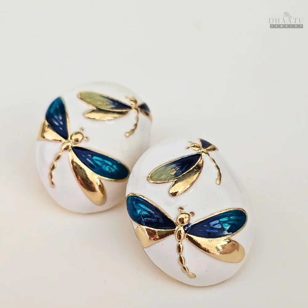 Dhaatu "Dragonfly Dreams" Enamel Studs