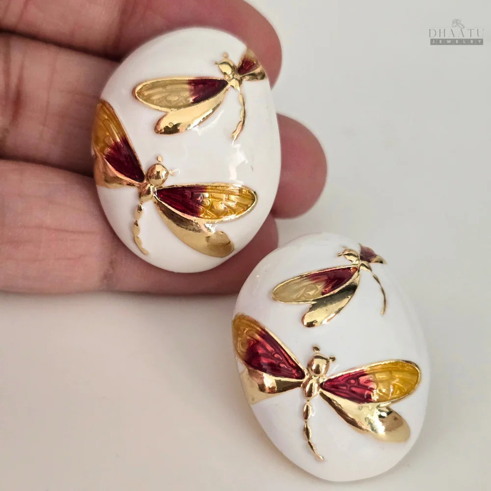 Dhaatu "Dragonfly Dreams" Enamel Studs