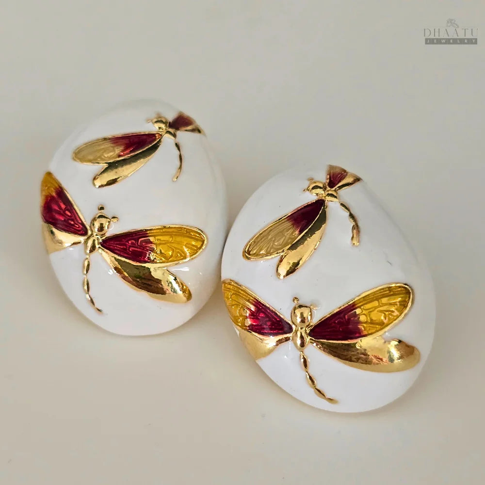 Dhaatu "Dragonfly Dreams" Enamel Studs