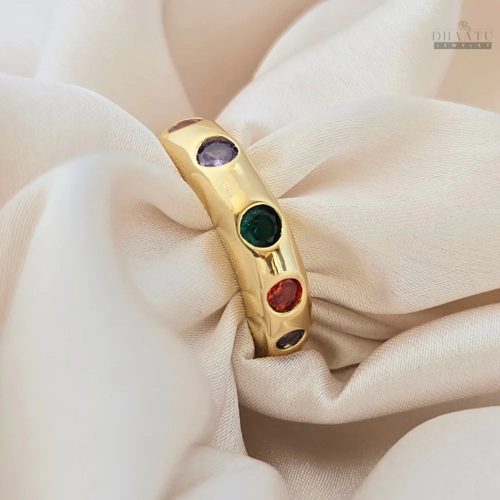 Elegant Channel-Set Gemstone Ring