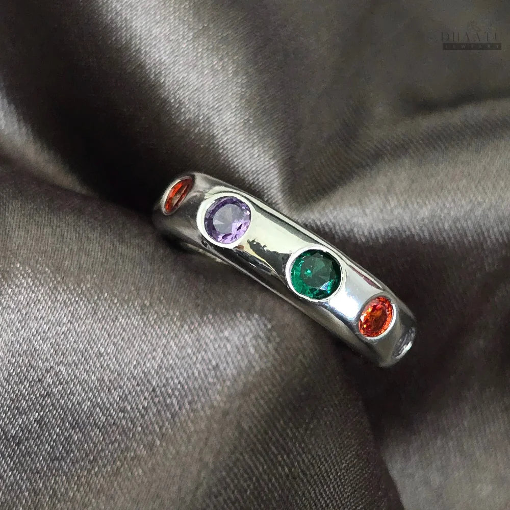 Elegant Channel-Set Gemstone Ring