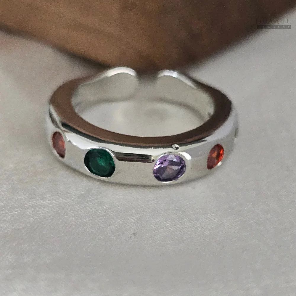 Elegant Channel-Set Gemstone Ring