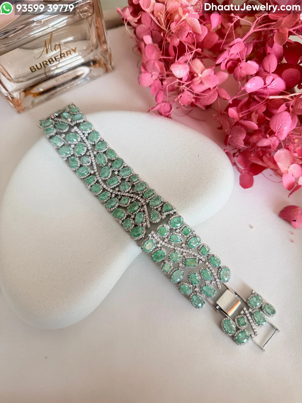 Multicolor Crystal Oval-Cut Statement Bracelet - 18cm to 21cm Extendable - Available in Pastel Pink, Emerald Green, Sapphire Blue, and Rainbow Mix
