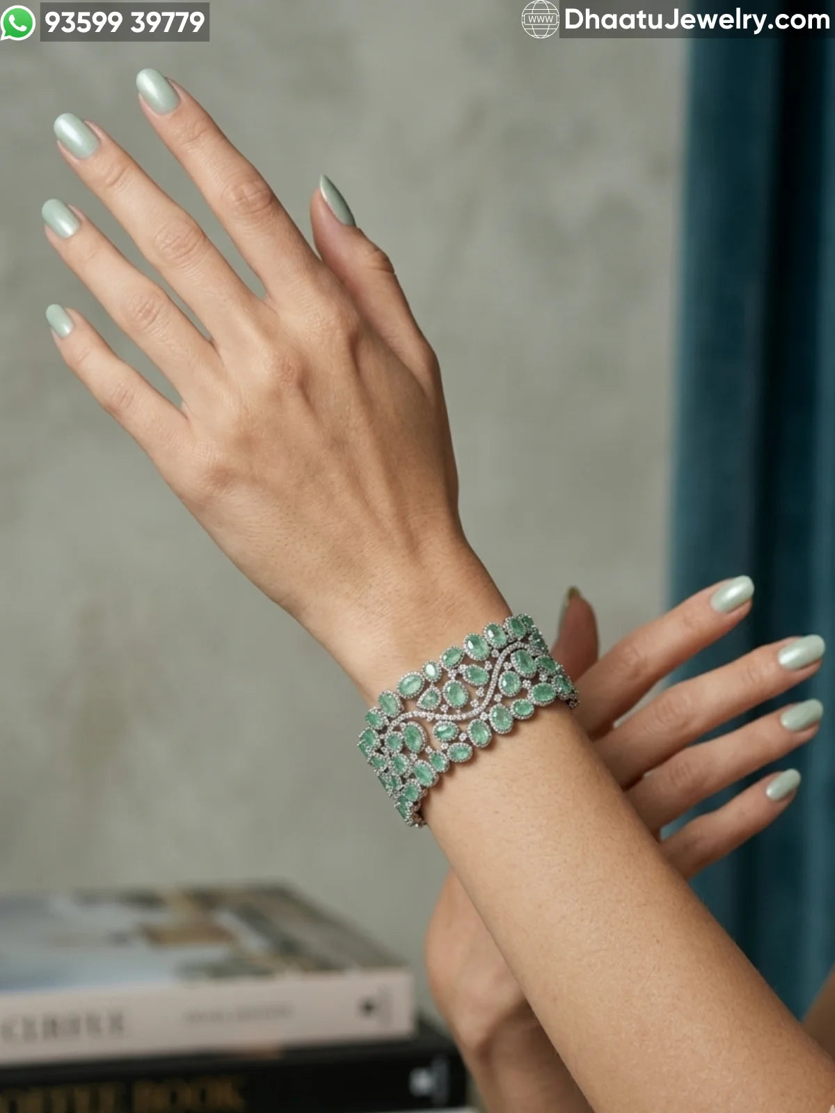 Multicolor Crystal Oval-Cut Statement Bracelet - 18cm to 21cm Extendable - Available in Pastel Pink, Emerald Green, Sapphire Blue, and Rainbow Mix