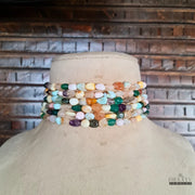 Dhaatu Multi-Color Natural Stone Beaded Choker Necklace