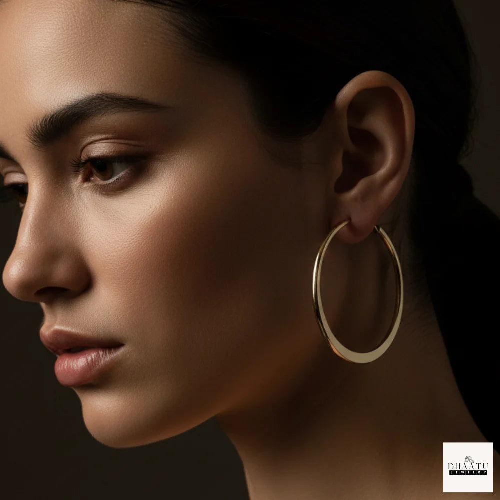 Dhaatu Classic Anti-Tarnish Tube Hoop Earrings | Gold & Silver (3.5cm & 4.5cm)