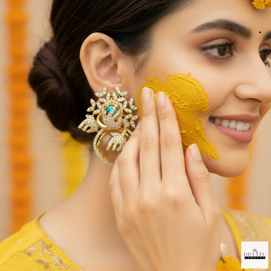 Rivaayat Collection CZ & Gemstone Statement Stud Earrings