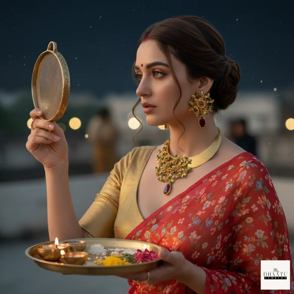 Regal Blossom Bridal Choker & Earring Set - Aqua Blue & Gold Statement Jewelry