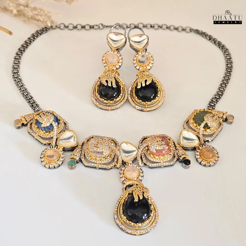 Rivaayat Collection: The 'Heer' Kundan-Inspired & Moissanite Polki Jewellery Set