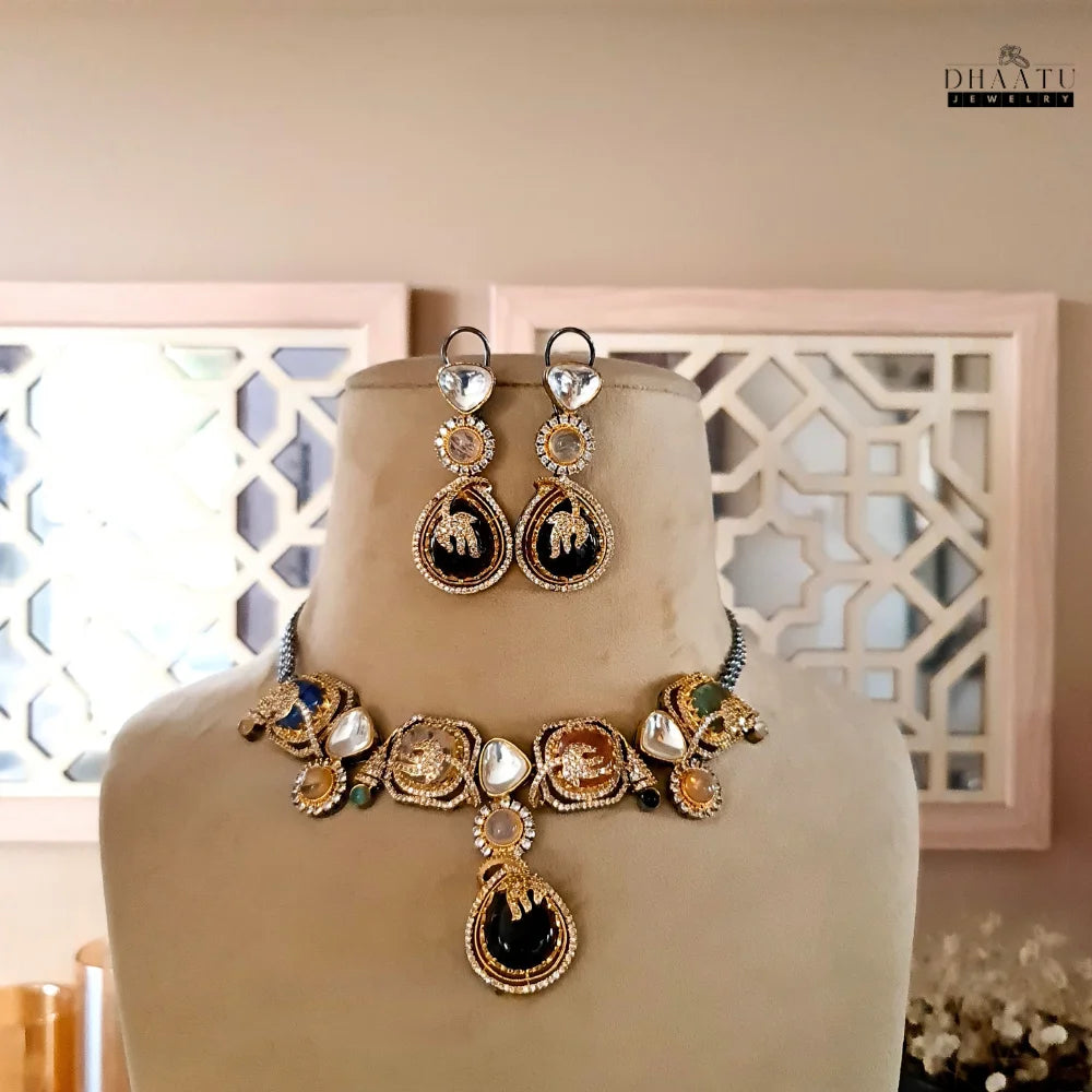 Rivaayat Collection: The 'Heer' Kundan-Inspired & Moissanite Polki Jewellery Set