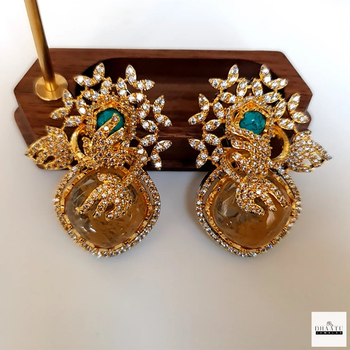 Rivaayat Collection CZ & Gemstone Statement Stud Earrings