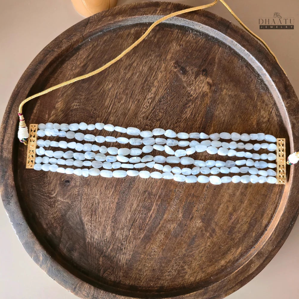 Dhaatu Rainbow Moonstone Beaded Choker